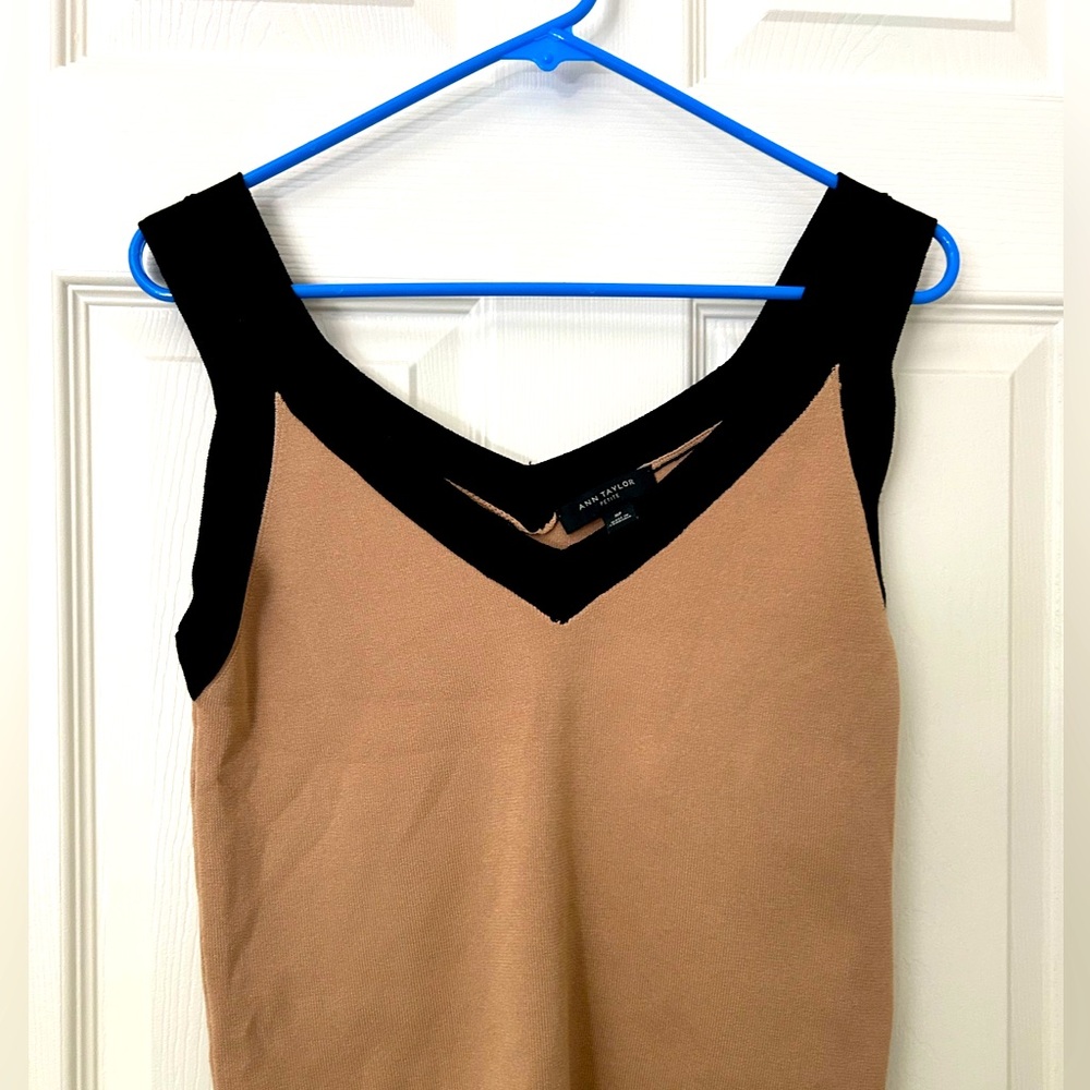 Elegant Black and Tan Women's Top
